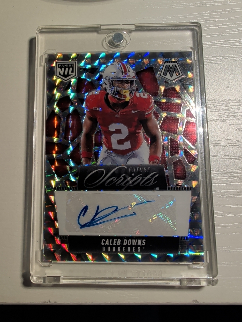 2025 Panini Mosaic - Future Scripts Caleb Downs #FSC-CDS (AU, RC)